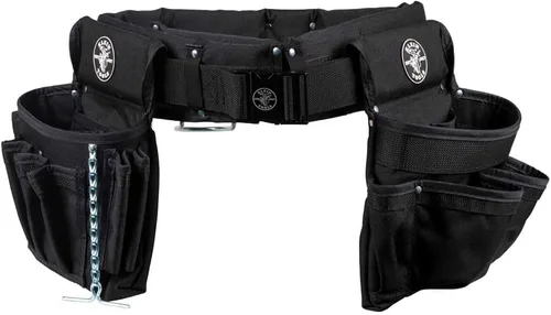 Vista 8 de Klein Tools 5710M Electrician's Powerline - Cinturón acolchado para herramientas y bolsa de herramientas, mediano, 4 piezas