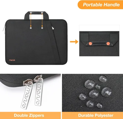 Vista 3 de MOSISO Funda para laptop compatible con MacBook Air/Pro, portátil de 13-13.3 pulgadas, compatible con MacBook Pro de 14 pulgadas M4 M3 M2 M1