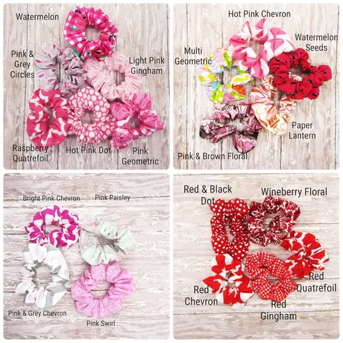 Vista 3 de Print Fabric Scrunchies-Over 50 Colors To Choose From (Lime Polka Dot)