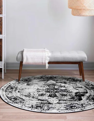 Vista 191 de Unique Loom Sofia Collection - Alfombra de la sala Garnier (9 x 12 pies, rectangular, negro/marfil)