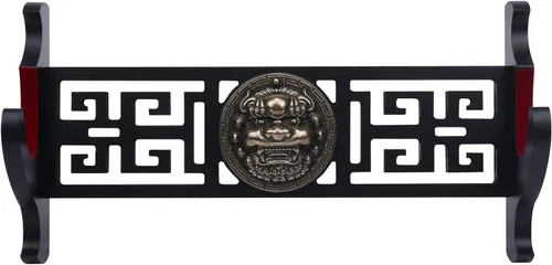 Vista 3 de Soporte para espada Katana - Soporte de pared acolchado de terciopelo Kirin de 1 nivel, soporte de Katana Samurái, soporte de exhibición de espada