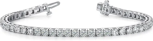 Houston Diamond District 3 to 50 Carat Classic LAB GROWN Diamond Tennis Bracelet 4 Prong Ultra Premium Collection (E-F Color, VS2-SI1 Clarity)
