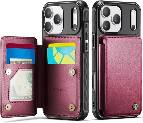 Vista 98 de Vinich Funda tipo cartera para iPhone 11 con soporte para tarjetas, bloqueo RFID, ranuras de crédito, función atril, a prueba de golpes, para Negro