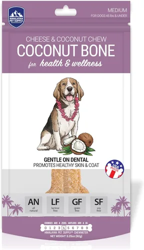Masticable de coco y queso del Himalaya para perros, de larga duración, sin manchas, rico en proteínas, bajo olor, 100% natural, saludable y seguro,