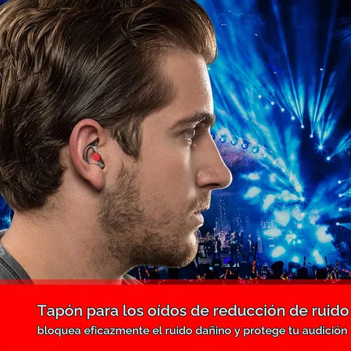 Vista 2 de Zeadio Auricular de triple brida, cómodo tapón de silicona para oído – grande, par de 4, negro