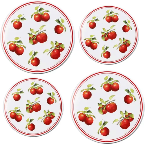 Reston Lloyd, Fundas para quemadores para estufa eléctrica, fundas decorativas de lata ligeras, juego de 4 (2-8 pulgadas y 2-10 pulgadas), oculta