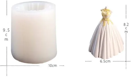 Vista 3 de 3D boda DIY vela molde silicona jabón molde arte arte yeso resina molde (15125-3)