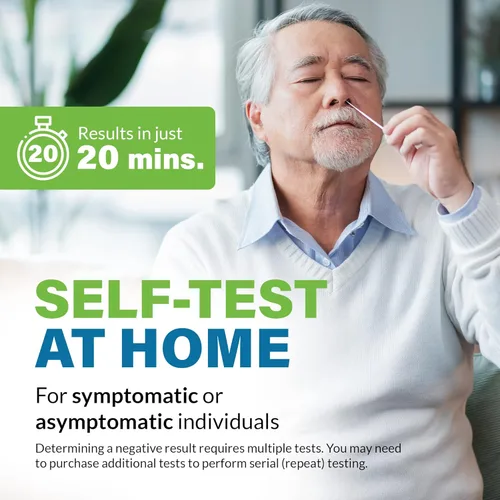 Vista 3 de Prueba rápida de antígeno COVID-19, 1 paquete, 2 pruebas en total, fácil de usar, sin paso de mezcla, detección de agentes SCoV-2 autoexamen rápido