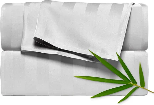 Vista 12 de Pure Bamboo - Juego de sábanas Queen de bambú, 100 % viscosa orgánica genuina derivada del bambú, lujosamente suave y refrescante, doble costura