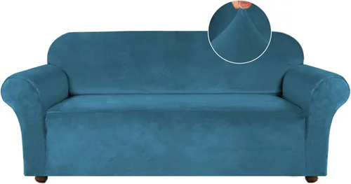 Vista 7 de Turquoize Fundas de terciopelo para sillas reclinables con bolsillo, fundas elásticas para sillas reclinables, 1 pieza de terciopelo para muebles