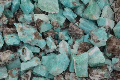 Vista 5 de Fantasia Materiales: 1 lb Amazonita Piedras en bruto de Madagascar
