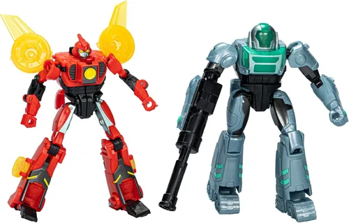 Transformers EarthSpark Cyber-Combiner Terran Twitch y Robby Malto - Figuras de acción de robots, juguetes interactivos para niños y niñas a partir