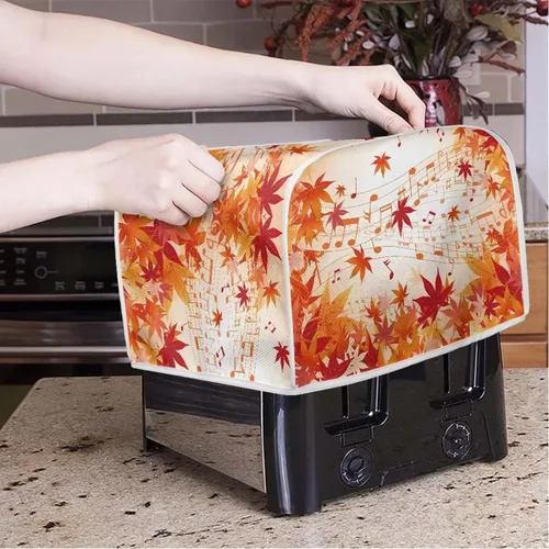 Vista 7 de Xoenoiee Cubierta para tostadora con patrón de cactus de alpaca, cubierta contra el polvo para tostadora de pan y tostadora, protector de utensilios