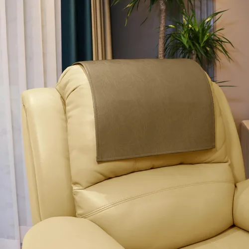 Vista 18 de Funda antideslizante para reposacabezas de muebles, protector de reposacabezas de piel sintética para silla reclinable, funda protectora de vinilo