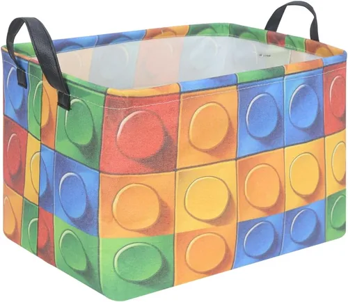 Vista 20 de FXOLCSHE - Canasta rectangular rosa de alpaca, canasta de lavandería impermeable plegable para guardería, canasta de juguetes para habitación