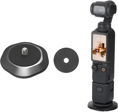 Soporte magnético para cámara con rosca de 1/4"-20 para DJI Osmo Pocket 3/2, para Insta360 ONE X3/2/1/GO 3, para FIMI Palm 2/1 Adaptador de
