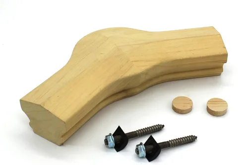 Vista 17 de Roseta redonda, grado de pintura de madera maciza dura, 4 1/2 "x 3/4", accesorio para parte de escalera