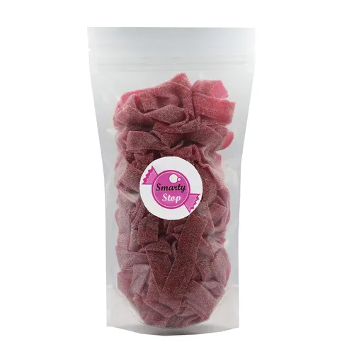 Vista 4 de Smarty Stop - Cintas de gomita de caramelo agrio de todos los sabores, 1 libra (Cereza silvestre roja)