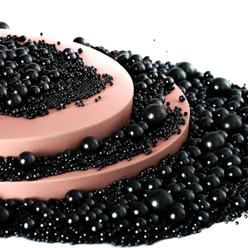 Vista 4 de Kasvan Black Pearl - Gránulos de azúcar comestibles – Perlas de caramelo comestibles 4.59 oz/4.58 onzas, tamaño mezclado, decoraciones de pasteles