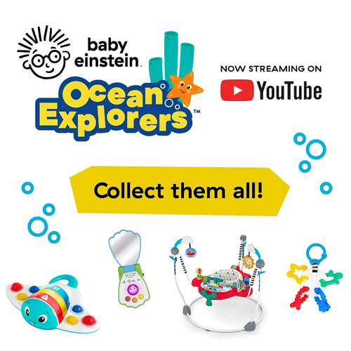 Vista 7 de Baby Einstein Ocean Explorers Airplane Adventure Centro de actividades saltador interactivo 2 en 1 para bebé con luces a partir de 6 meses