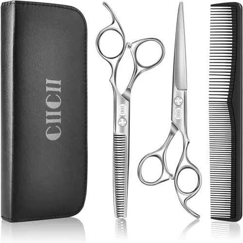 Vista 9 de CIICII Tijeras de corte de cabello, juego de tijeras profesionales de pelo de 6.5 pulgadas