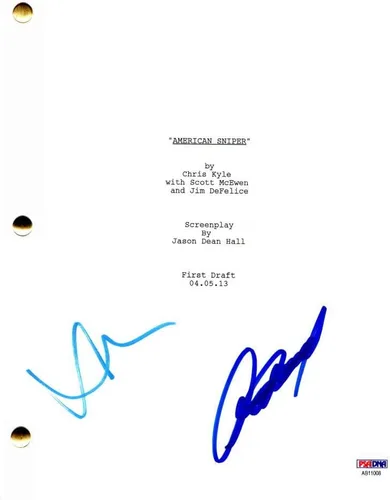 CLINT EASTWOOD & SIENNA MILLER Autógrafo firmado – American SNIPER guión de película completa – Bradley Cooper, Harry Callahan, Sucio Harry Harry,