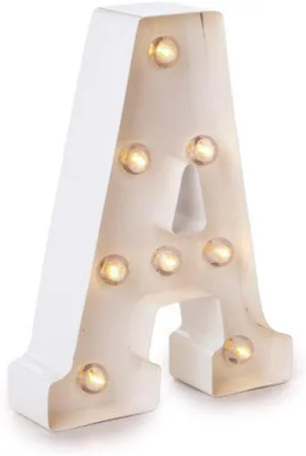 Vista 26 de Darice - Cartel de metal plateado con forma de letra