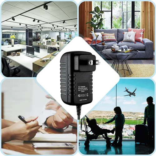 Vista 4 de DKKPIA Cargador adaptador de CA de repuesto compatible para Roland D 5 Multi Timbral Linear Synthesizer Keyboard Cable de alimentación