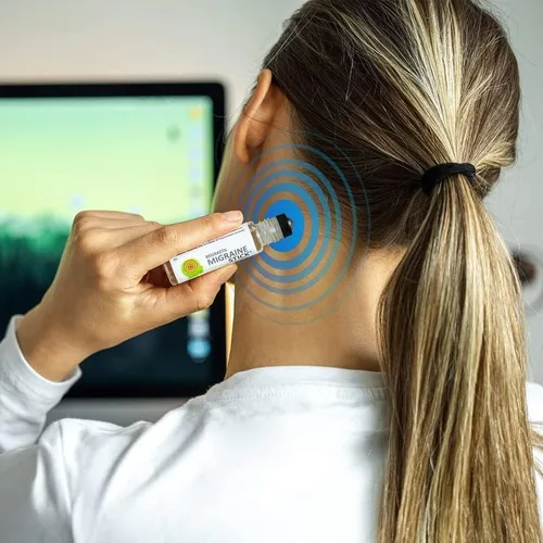 Vista 6 de Basic Vigor Migrastil Migraine Stick Paquete de 3 unidades de Natural Migraine Roll-on. Fabricado en los Estados Unidos. con aceites esenciales