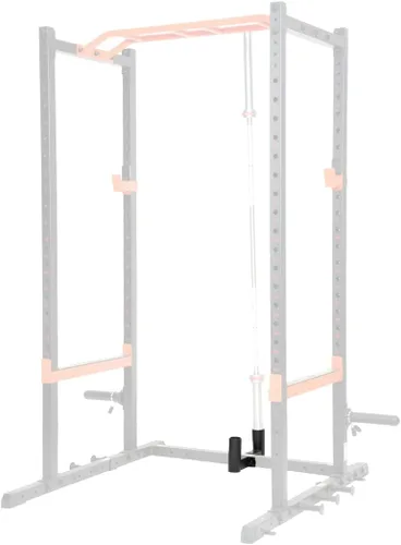 Vista 19 de Sunny Health & Fitness Power Cage Squat Rack Upgrade Attachments, Dip Bar, Plate Bar Holder, Belt Squat, J Hook, Lat, Adapter, U Ring, Pull Up Bar