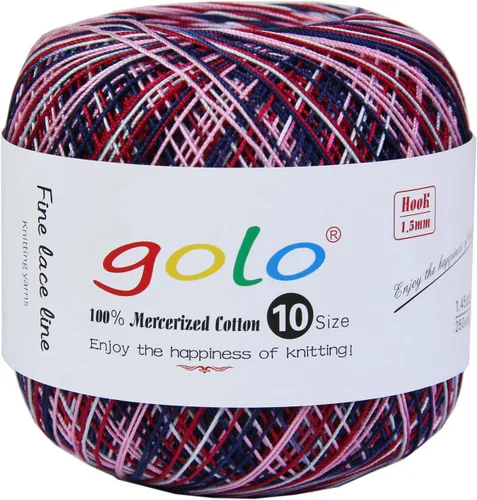 Vista 26 de golo 24 bolas hilo de ganchillo tamaño 10 hilo para tejer a mano hilo de ganchillo 10-24-1