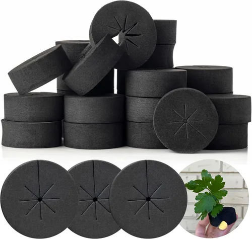 XCEL Collares de clonación de 2 pulgadas (paquete de 200), clonador de plantas de espuma de goma de alta calidad que se adapta a copas de red