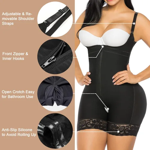 Vista 4 de YIANNA Fajas Colombianas - Body moldeador de glúteos para mujer, con control de abdomen posparto