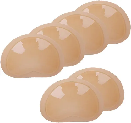 Sujetador de silicona con relleno para levantar los senos, copas de brasier adhesivas transpirables para mujer (1 par 3 pares), M