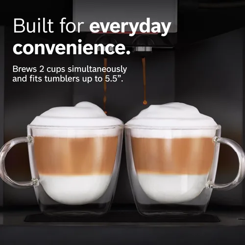 Vista 9 de Bosch 500 Series Máquina espresso y de café completamente automática – Panel de control táctil, manguera de leche, molinillo de cerámica, utiliza