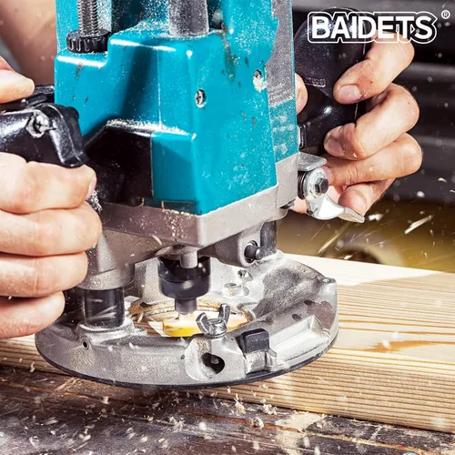 Vista 6 de Juego de brocas de router de 1/4 pulgada de vástago - BAIDETS 15 piezas de 1/4" de brocas de router de carburo de tungsteno, herramientas