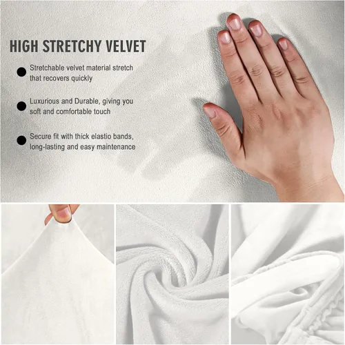 Vista 5 de Funda reclinable con funda de consola central, 8 piezas de terciopelo elástico para sofá reclinable seccional con portavasos, funda reclinable de 2