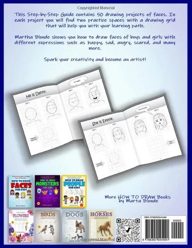 Vista 2 de How to Draw Faces and Emotions A Step-by-Step Guide for Kids to Create Expressive Art