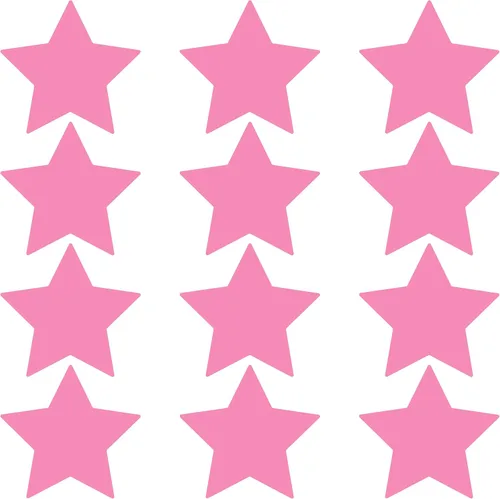 Vista 27 de LiteMark Calcomanías de vinilo mate extraíbles con diseño de estrella Blanco