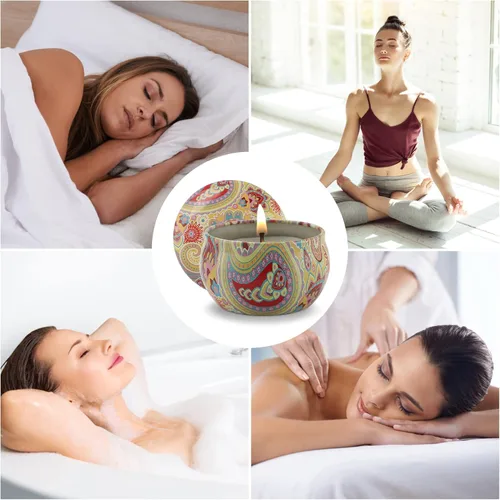 Vista 5 de Juego de 8 velas perfumadas para mujer, velas de soja para el hogar, velas perfumadas para el hogar, juego de velas de aromaterapia para el día