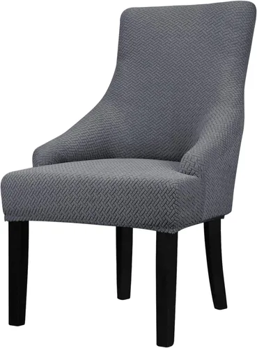 Vista 30 de Lellen Funda elástica de terciopelo para silla con respaldo de ala, funda protectora reutilizable para comedor, banquete, decoración del hogar, etc.