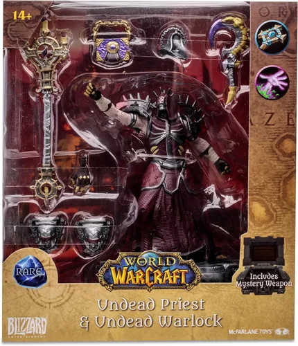 Vista 10 de McFarlane Toys - Figura posada a escala 1:12 de World of Warcraft: Sacerdote/Warlock (Rare)