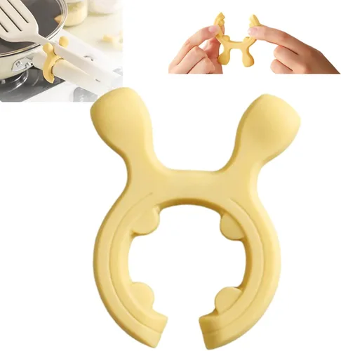 Vista 11 de Estante multifuncional de silicona para espátulas con mango de olla para Blanco