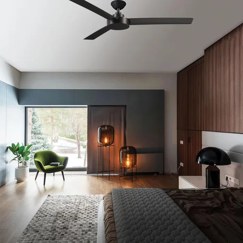 Vista 8 de MINKA-AIRE F524-CL Roto 52 Inch Ceiling Fan 3 Blades with Additional 3.5" Downrod in Coal Finish