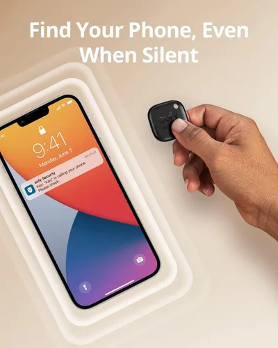 Vista 6 de eufy Security SmartTrack (negro, 1Link +1 tarjeta), funciona con Apple Find My (solo iOS), rastreador de artículos, buscador de teléfono, resistente