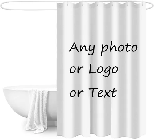 Cortina de ducha personalizada con foto impresa de cualquiera de tus diseños, decoración personalizada de baño, impermeable, cortinas de baño de