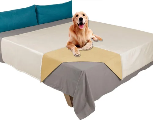 Vista 13 de Ameritex - Manta reversible para mascotas, terciopelo 100 % impermeable súper suave para sofá y cama.
