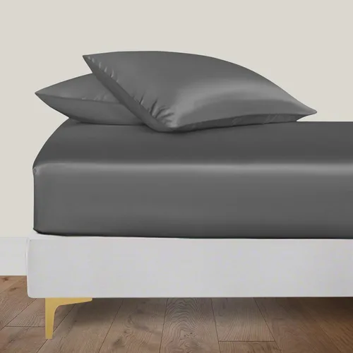 Vista 45 de Linenwalas - Sábana bajera de bambú, con bolsillo profundo, elástico y seguro, ropa de cama suave y refrescante perfecta para el cuidado de la piel