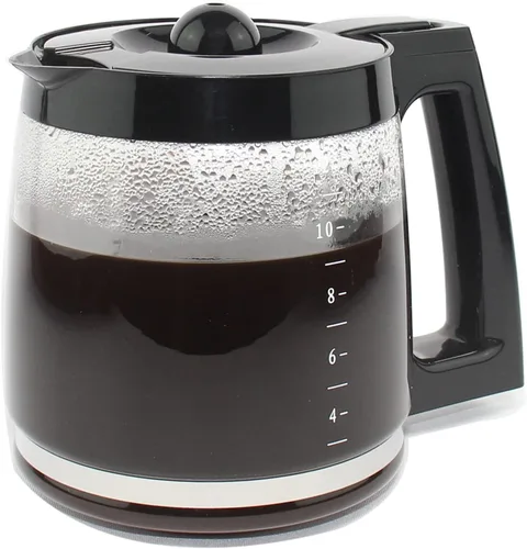 Jarra de vidrio de repuesto de 12 tazas compatible con modelos de cafetera Hamilton 46310, 49976, 49966, 49350, 49957, 49954, 49933, 49980A, 49980Z,