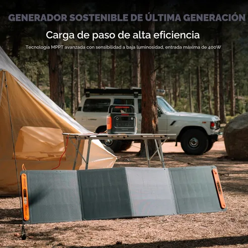 Vista 9 de Jackery Generador Solar 1000 v2 con Panel Solar de 200W, Estación de Energía Portátil de 1070Wh LiFePO4, Salida de 1500W CA/100W USB-C, Carga Rápida